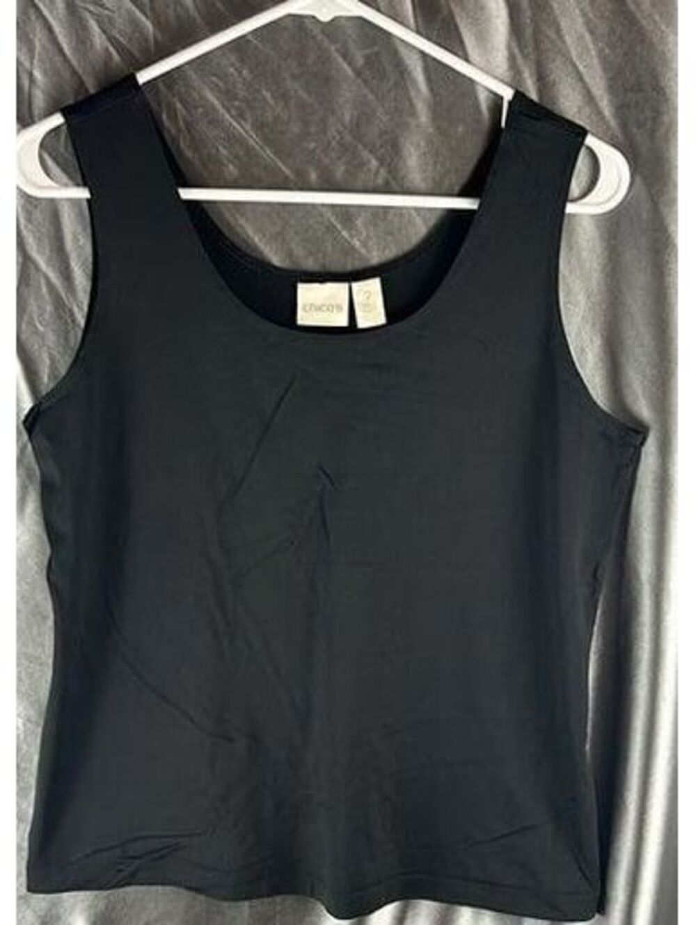 Chico’s Women’s Black Sleeveless Cami Tank Top Size 2 Large